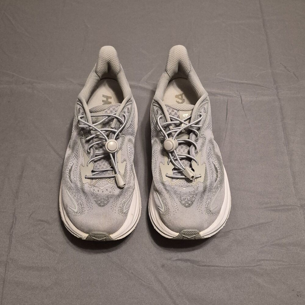 Hoka One One Clifton 10 Women Size 10 Gray Running Shoes Sneakers 1162031SRYG
